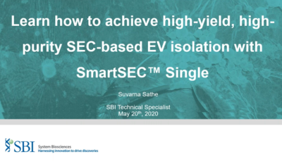 Easy SEC-based EV isolation with high yields in just one fraction